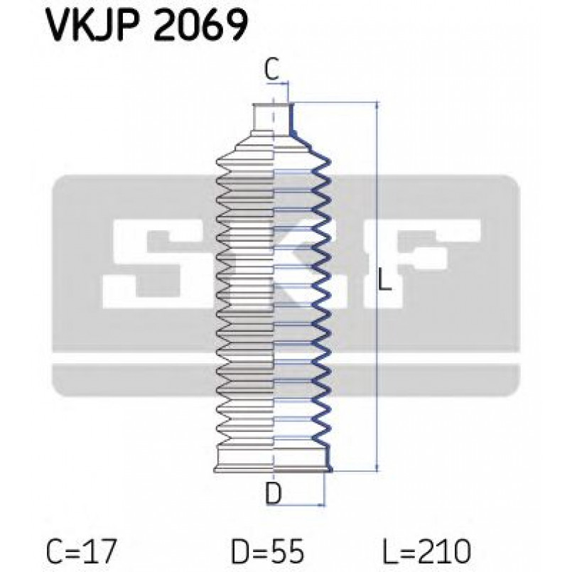 VKJP 2069 SKF - Пильовик привідного валу